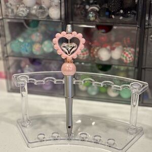 💘 Handcrafted Beaded Heart Valentine’s Pen